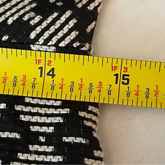 Anthropologie Maeve Black White Woven DollCore Swiftie Casual Dress Size 4 - Picture 12 of 13